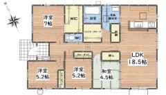 4LDK。各居室収納スペース完備＾＾お荷物が多いご家庭の方も安心です＾＾