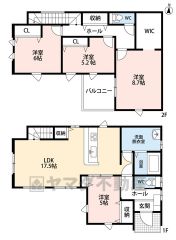 リビング17.5帖。オールフローリング。全居室南向き＾＾