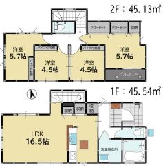 4LDK。南向き。パントリー＆リビング収納＆全居室収納＾＾南面バルコニーで陽当たり＆風通し良好。