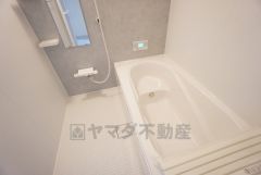 一日の疲れを癒すバスルーム。
