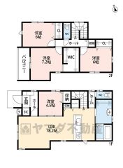 4LDK。リビング18帖以上＾＾WIC、パントリー完備。全居室収納スペース付き＾＾