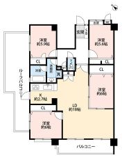 お掃除のしやすいオールフローリング＾＾洋室が3部屋あるので、お子様が大きくなっても安心ですね＾＾バルコニーは南向きで日当たり良好。
