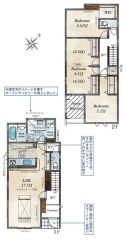 南東向き＾＾3LDK。パントリー＆WIC完備＾＾全居室収納有で収納充実の間取り。
