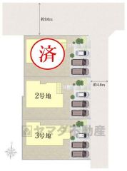3号棟。並列駐車3台（車種による）