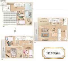 1階は車庫含む1部屋、2階はリビング、3階にはゆったりの3部屋あるので、ゆとりの暮らしが実現。フリースペースはお子様の遊び場や在宅でのお仕事部屋に＾＾