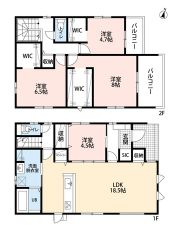 2階は全居室WIC有で収納充実の間取り＾＾