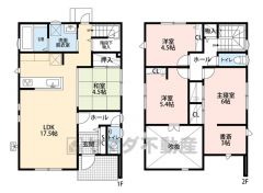 開放感のある吹抜けリビング＾＾ SIC付き。全居室収納スペース付き。書籍スペースあり＾＾勉強机やお仕事机などに＾＾