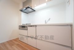 収納も、作業スペースも広々と設けられた使いやすいシステムキッチンです＾＾