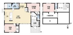 LDKは広々約20.5帖＾＾玄関が広々とした作り＾＾各居室6帖以上でゆとりがあります＾＾
